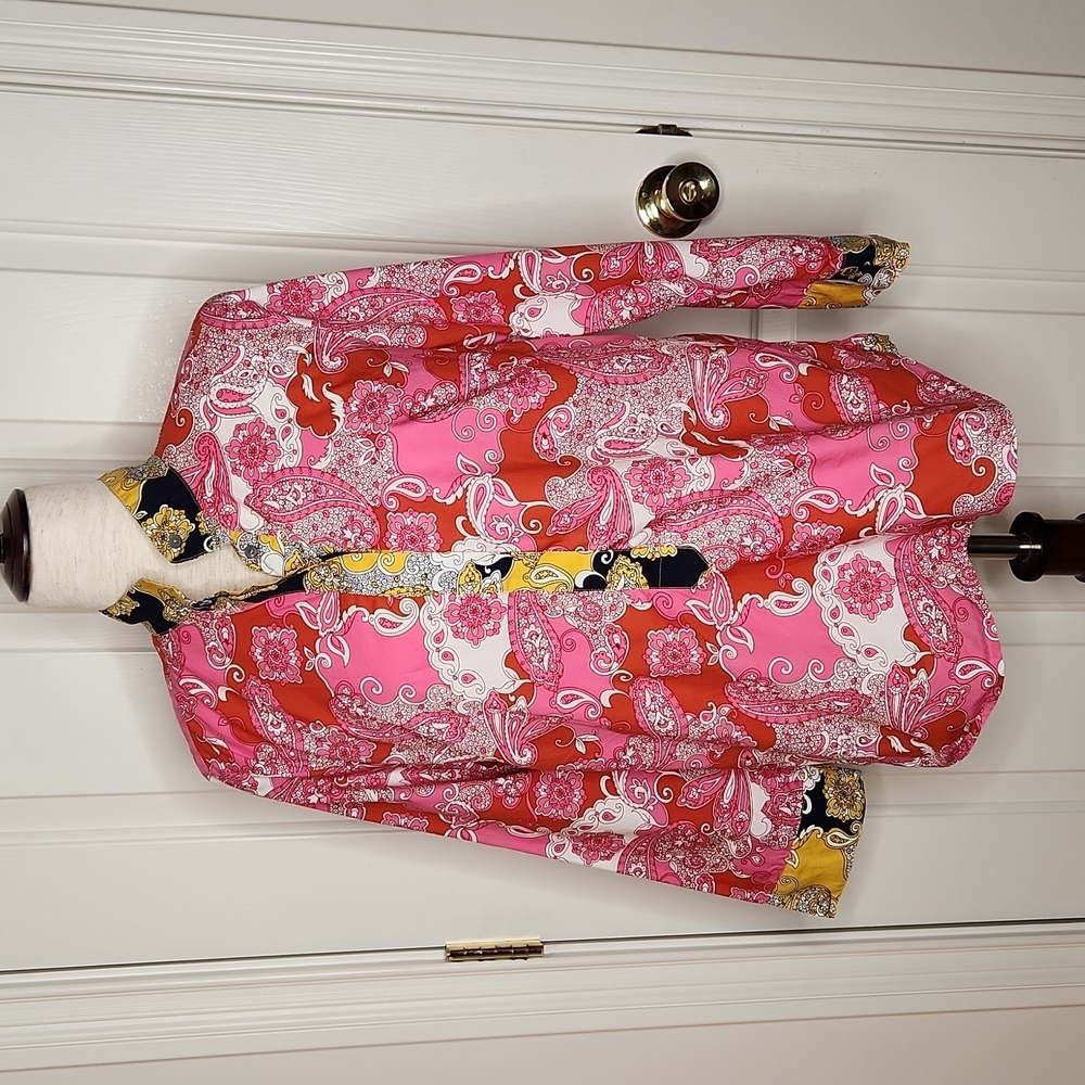 J Crew Paisley Mandarin Collar Tunic Size S